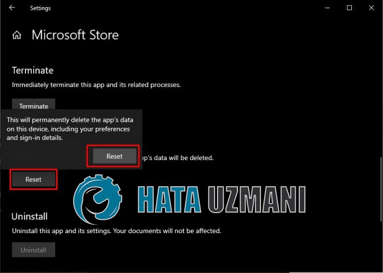 Redefinir Microsoft Store